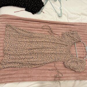 Pink Rose Animal Print Dress Size Small